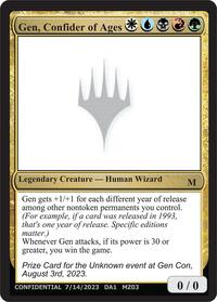 Gen, Confider of Ages, Un-Known Event Playtest Cards