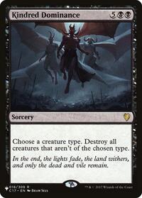 Kindred Dominance, The List Reprints