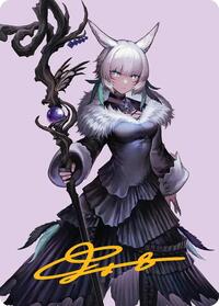 Y'shtola, Night's Blessed Art Card (53) (Gold-Stamped Signature), Art Series: FINAL FANTASY