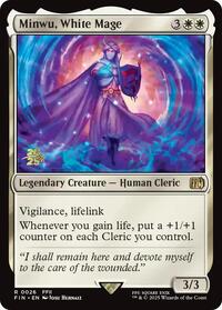 Minwu, White Mage, Prerelease Cards