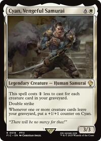 Cyan, Vengeful Samurai (Surge Foil), Commander: FINAL FANTASY