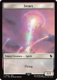 Spirit // Squid Double-Sided Token (Surge Foil), Commander: FINAL FANTASY