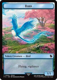 Bird // Hero (0005) Double Sided Token, Commander: FINAL FANTASY