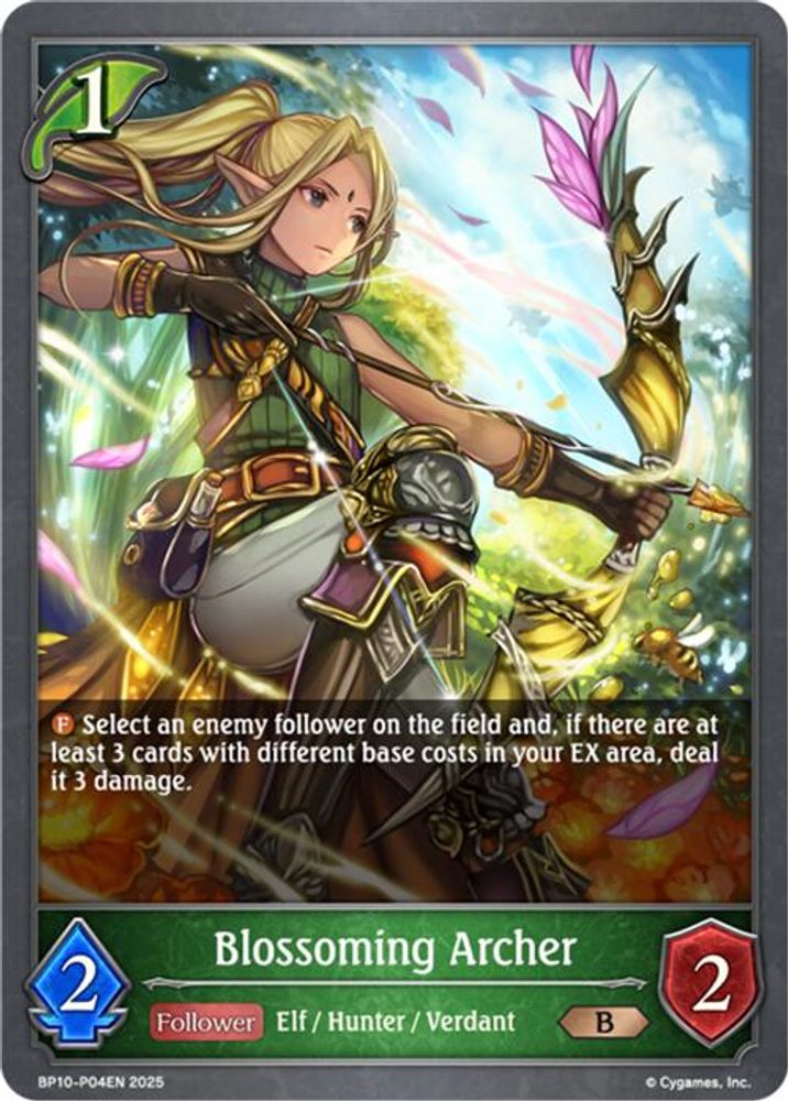 Blossoming Archer - P04 (Foil), Standard, front