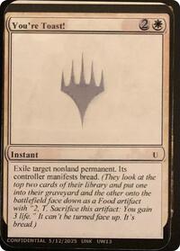 You're Toast!, Un-Known Event Playtest Cards