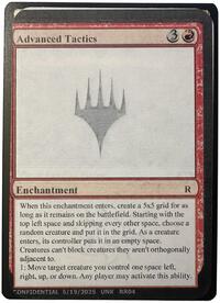 Advanced Tactics, Un-Known Event Playtest Cards