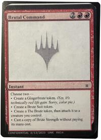 Brutal Command, Un-Known Event Playtest Cards