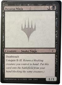 Reverse Ninja, Un-Known Event Playtest Cards