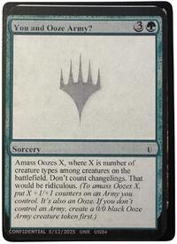 You and Ooze Army?, Un-Known Event Playtest Cards