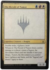The Herald of Numot, Un-Known Event Playtest Cards