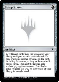 Sharp Eraser, Un-Known Event Playtest Cards
