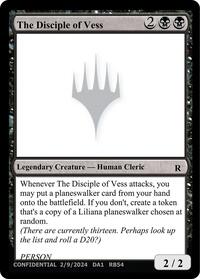 The Disciple of Vess, Un-Known Event Playtest Cards