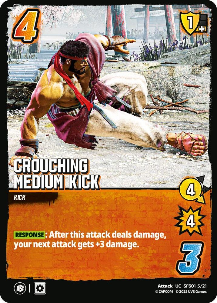 Crouching Medium Kick, Standard, front