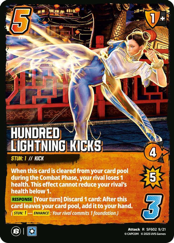Hundred Lightning Kicks, Foil, front