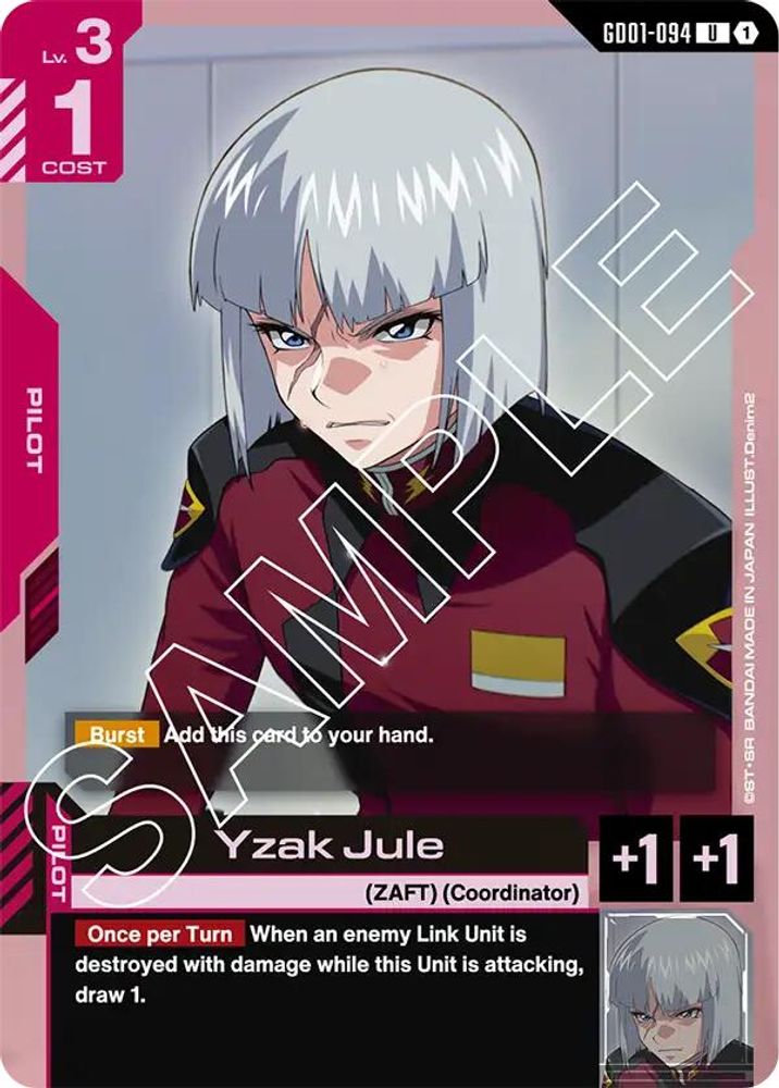 Yzak Jule, Standard, front