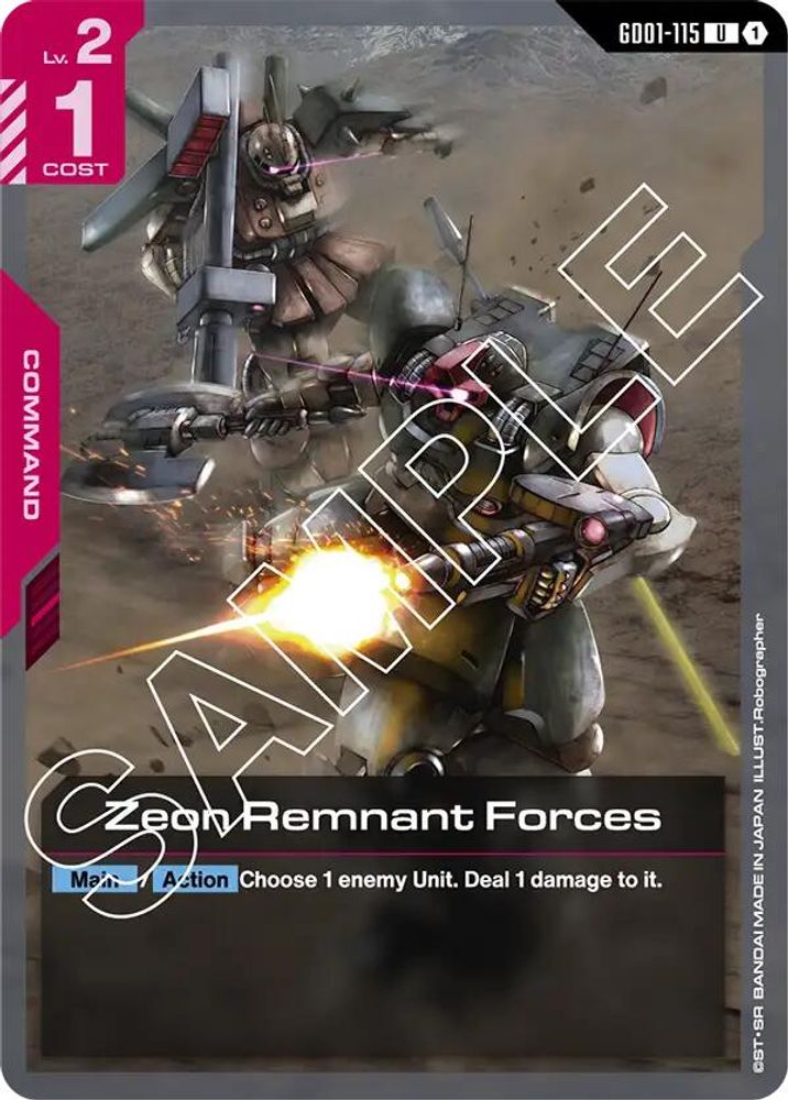 Zeon Remnant Forces, Standard, front