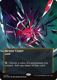 Meteor Crater (0161) (Borderless) (Galaxy Foil), Edge of Eternities: Stellar Sights