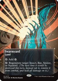 Swarmyard (0177) (Borderless) (Galaxy Foil), Edge of Eternities: Stellar Sights