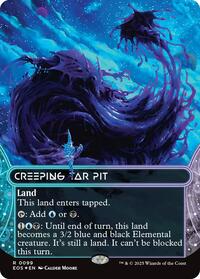 Creeping Tar Pit (0099) (Borderless) (Galaxy Foil), Edge of Eternities: Stellar Sights