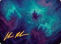 Cosmogoyf Art Card (Gold-Stamped Signature), Art Series: Edge of Eternities