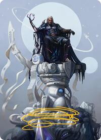 Tezzeret, Cruel Captain Art Card (35/54) (Gold-Stamped Signature), Art Series: Edge of Eternities