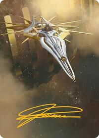 Dawnsire, Sunstar Dreadnought Art Card (Gold-Stamped Signature), Art Series: Edge of Eternities