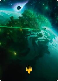 Evendo, Waking Haven Art Card (Gold-Stamped Planeswalker Symbol), Art Series: Edge of Eternities