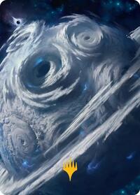 Uthros, Titanic Godcore Art Card (Gold-Stamped Planeswalker Symbol), Art Series: Edge of Eternities