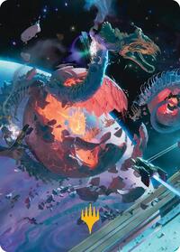 Scavenger Grounds Art Card (47/54) (Gold-Stamped Planeswalker Symbol), Art Series: Edge of Eternities