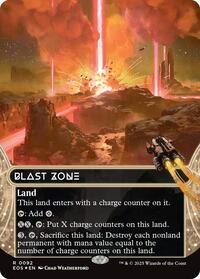 Blast Zone (0092) (Borderless) (Galaxy Foil), Edge of Eternities: Stellar Sights