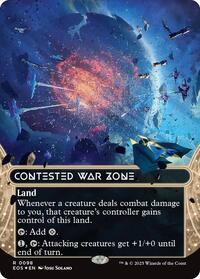 Contested War Zone (0098) (Borderless) (Galaxy Foil), Edge of Eternities: Stellar Sights