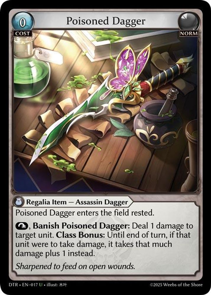 Poisoned Dagger, Standard, front