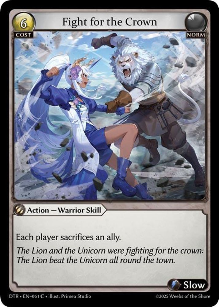 Fight for the Crown, Standard, front