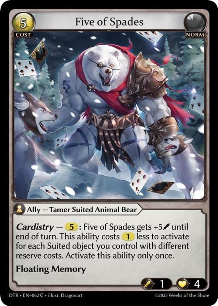 Five of Spades, Standard, front