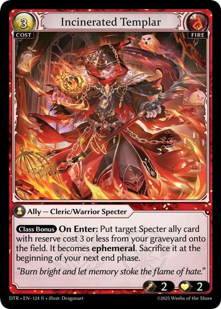 Incinerated Templar, Standard, front