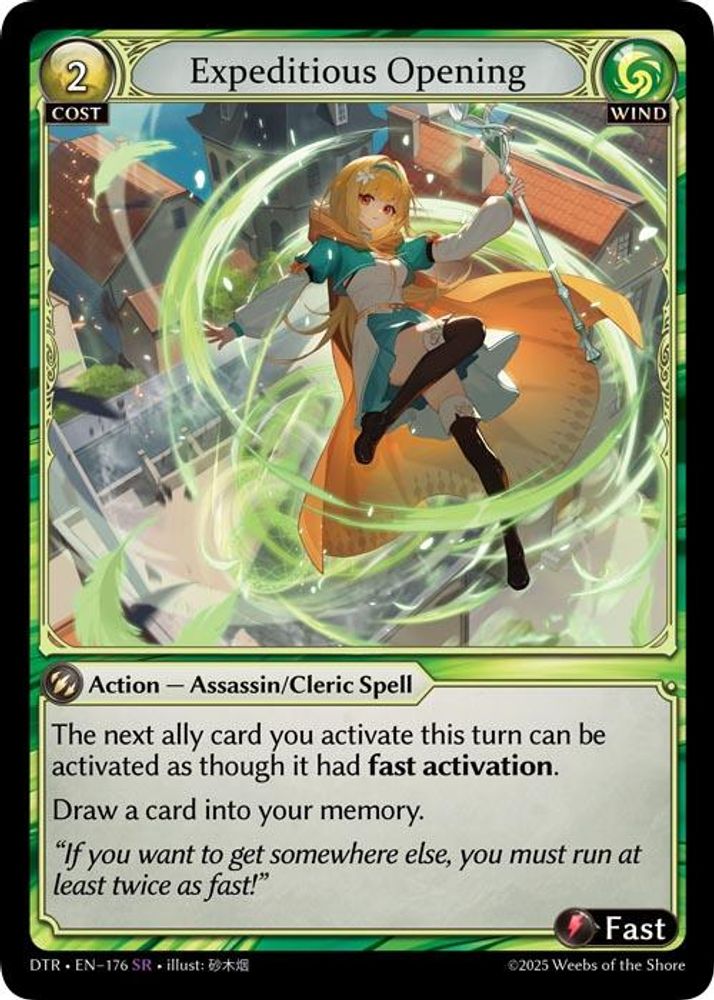 Expeditious Opening, Standard, front