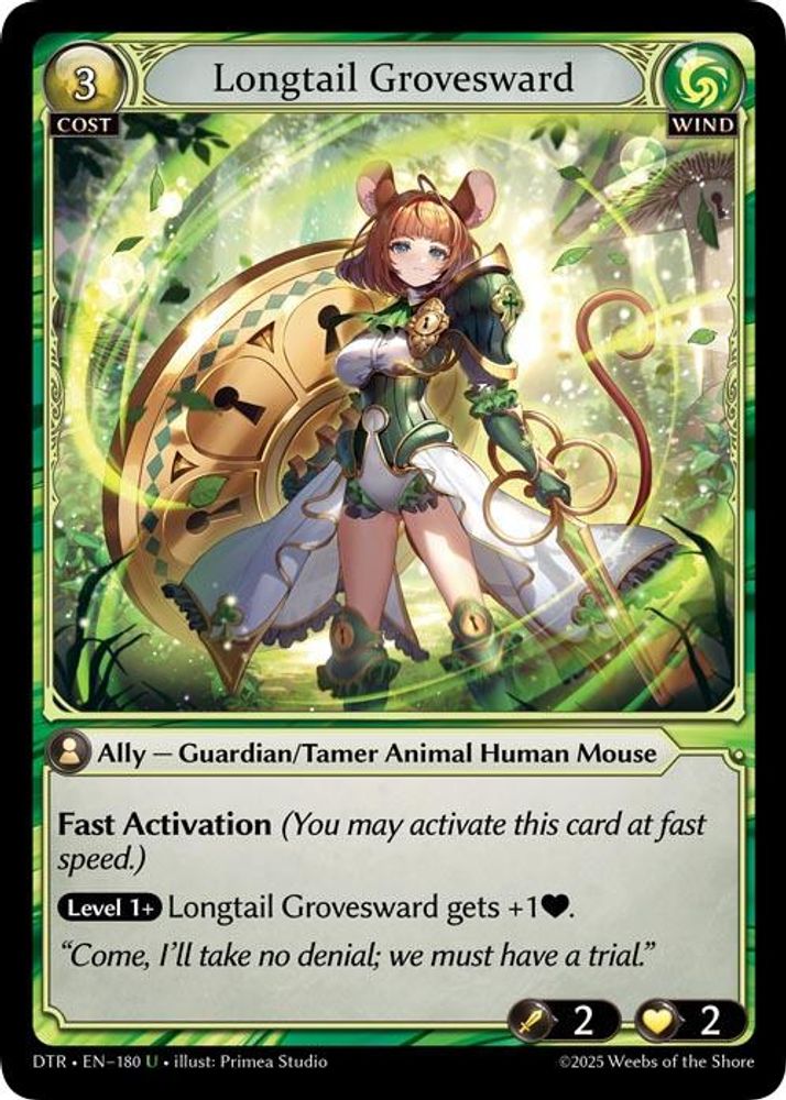 Longtail Grovesward, Standard, front