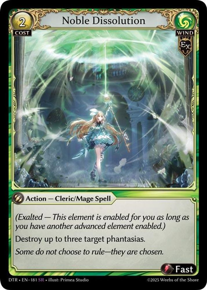 Noble Dissolution, Standard, front