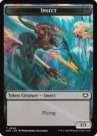 Insect // Elemental (0008) Double-Sided Token, Commander: Edge of Eternities