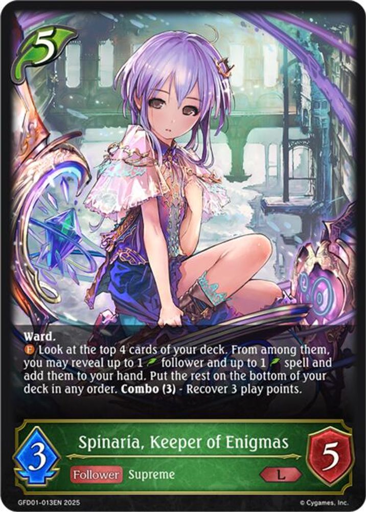 Spinaria, Keeper of Enigmas, Standard, front