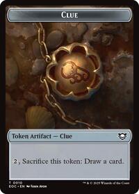 Clue // Beast (0005) Double-Sided Token, Commander: Edge of Eternities