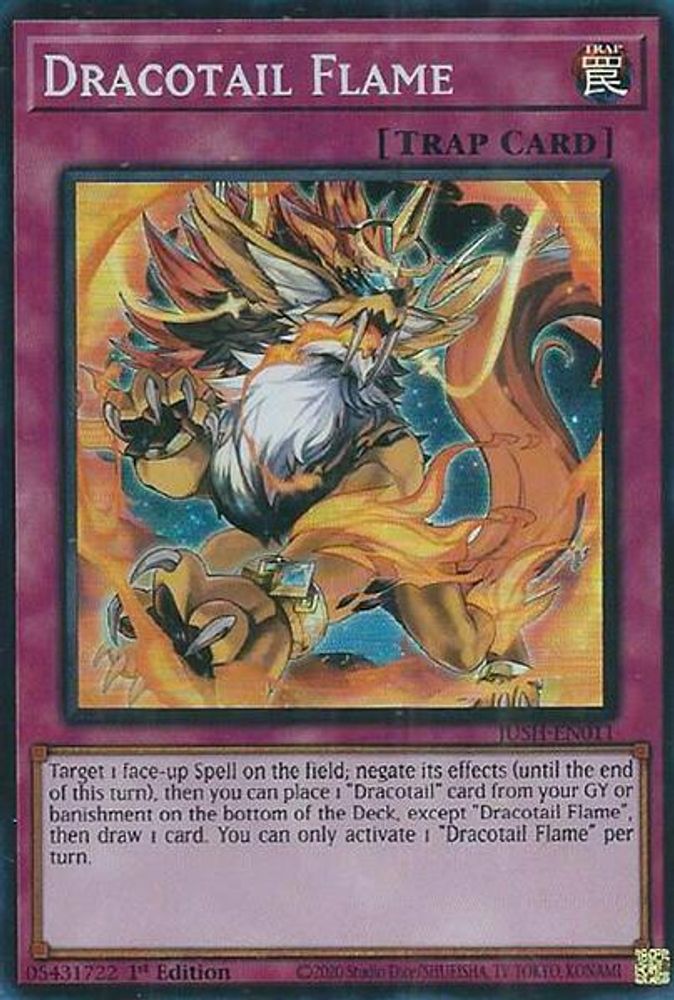 Dracotail Flame (Super Rare), 1st-edition, front