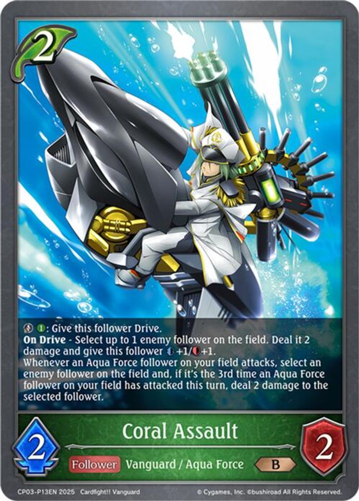Coral Assault - P13EN (Foil), Standard, front