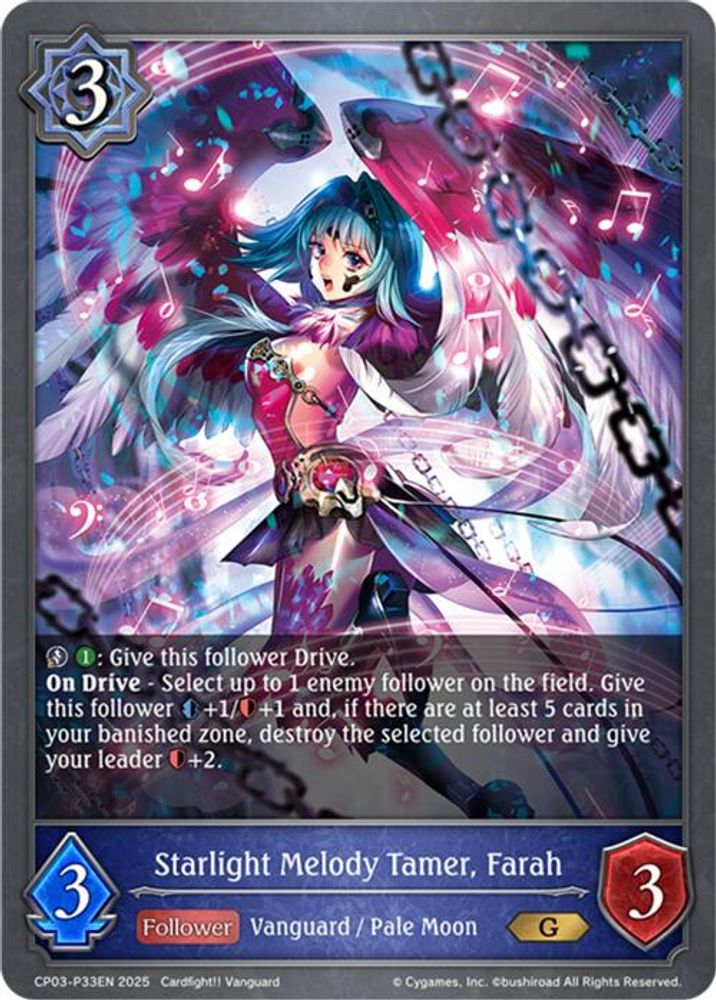 Starlight Melody Tamer, Farah - P33EN (Foil), Standard, front