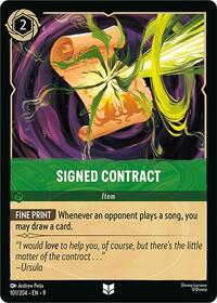Signed Contract