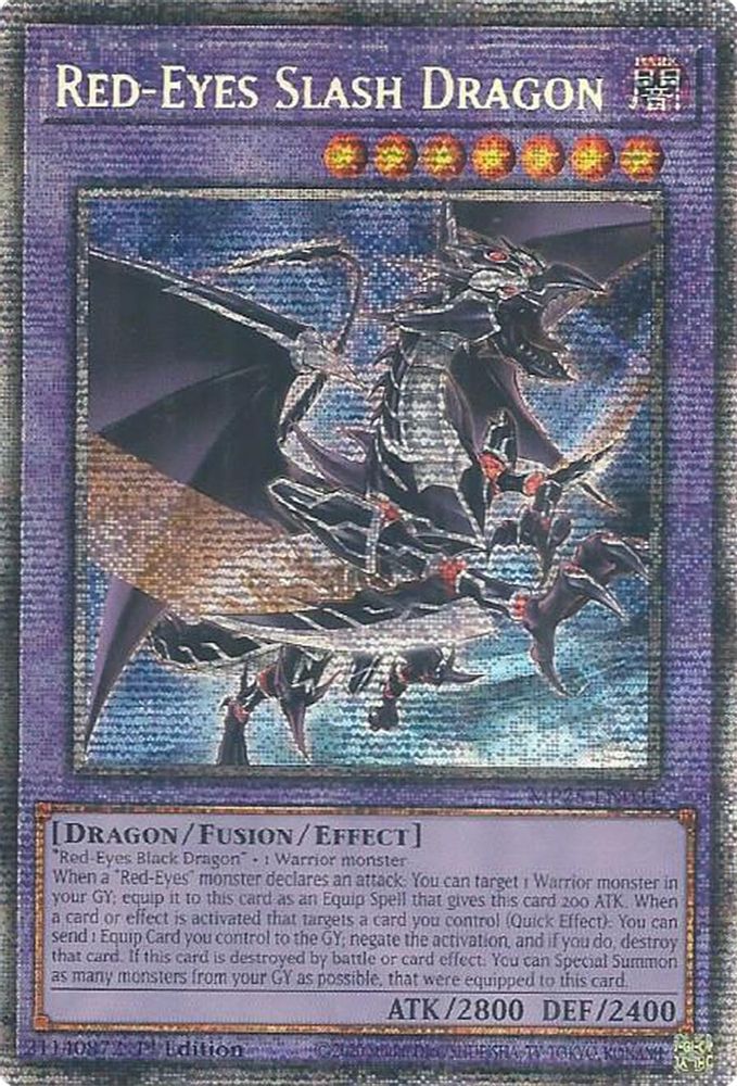 Red-Eyes Slash Dragon, 1st-edition, front