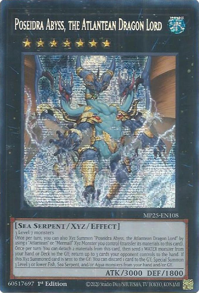 Poseidra Abyss, the Atlantean Dragon Lord, 1st-edition, front