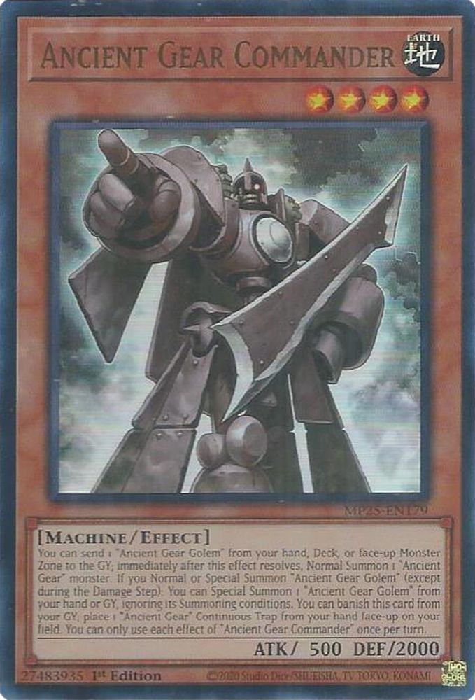 Ancient Gear Commander, 1st-edition, front