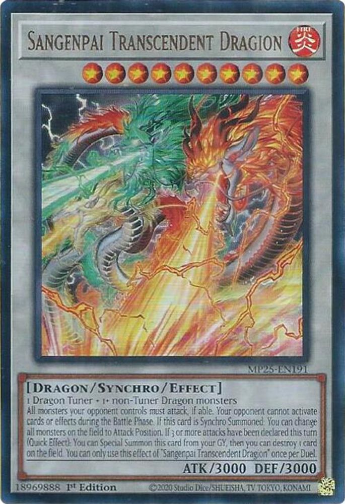 Sangenpai Transcendent Dragion, 1st-edition, front