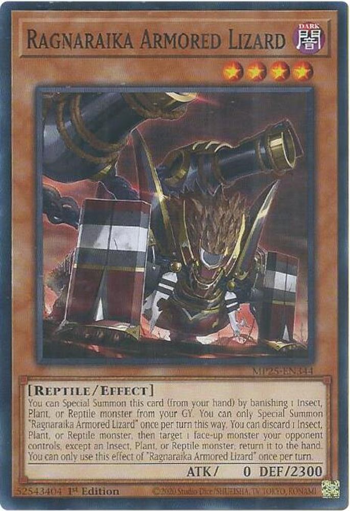 Ragnaraika Armored Lizard, 1st-edition, front